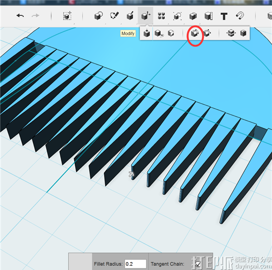 使用123D Design制作出一把梳子3D模型教程