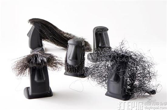 设计师推出带头发和胡须的3D打印头像系列Hairline