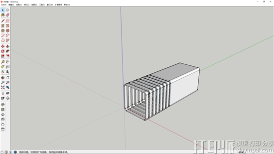 sketchup建模教程：设计一个长凳子模型