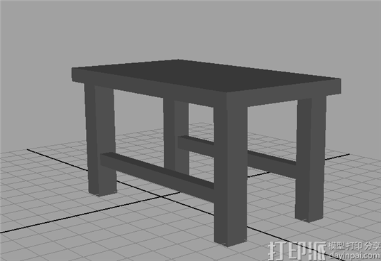 Maya建模教程：设计小桌子的3D打印模型