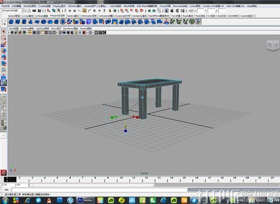 Maya建模教程：设计小桌子的3D打印模型