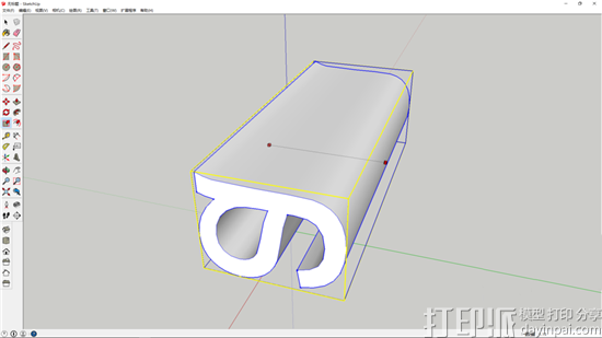 SketchUp建模教程：绘制a字母形的桌椅模型