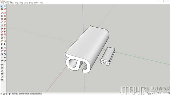 SketchUp建模教程：绘制a字母形的桌椅模型