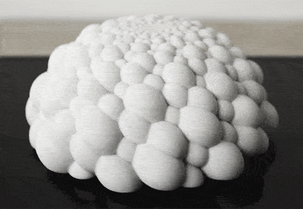 艺术家通过3D打印技术创作出一组会运动的花朵