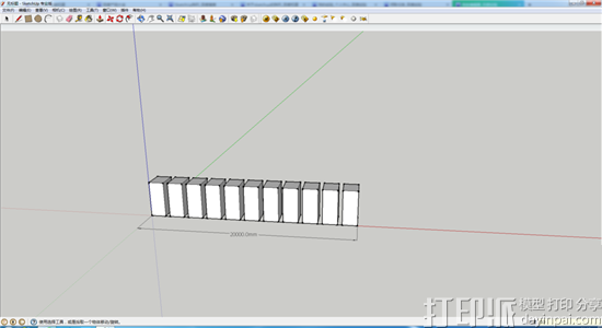 SketchUp软件怎么对设计的3D模型进行等分？