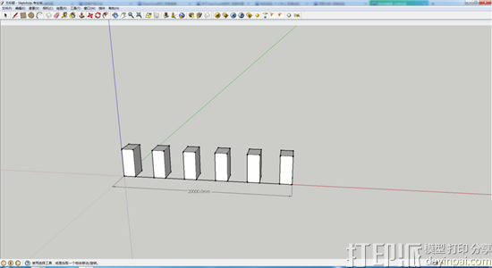 SketchUp软件怎么对设计的3D模型进行等分？