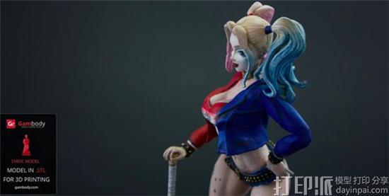 另类情人节礼物 Gambody推出DC漫画超级反派小丑女的3D打印人偶