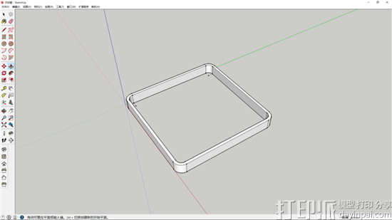 SketchUp建模教程：六步简单设计一个环形3D模型