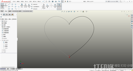 SolidWorks建模教程：设计一个心形3D模型
