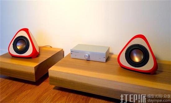 时尚小巧的多彩四面体形3D打印扬声器T3TRA开放众筹 早鸟价155美元