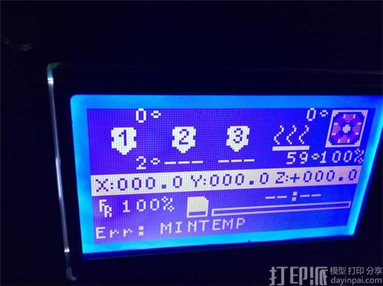 3D打印机上出现MINTEMP和MAXTEMP报错怎么办？