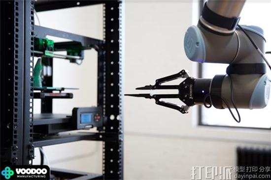 Voodoo公司推出由9台3D打印机和机械臂组成的Project Skywalker系统