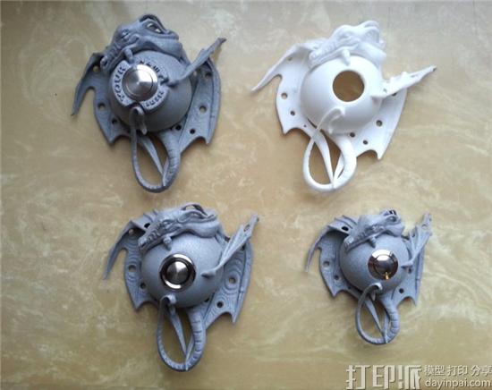 德国设计师制作出超酷的3D打印铝质龙形门铃盒 众筹价79欧元