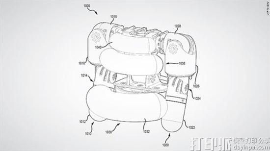 迪士尼为一个能与人进行身体互动的3D打印柔性机器人申请专利