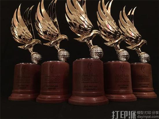 英国3D打印公司isodo3D用3D打印复制阿布扎比高尔夫球赛冠军奖杯