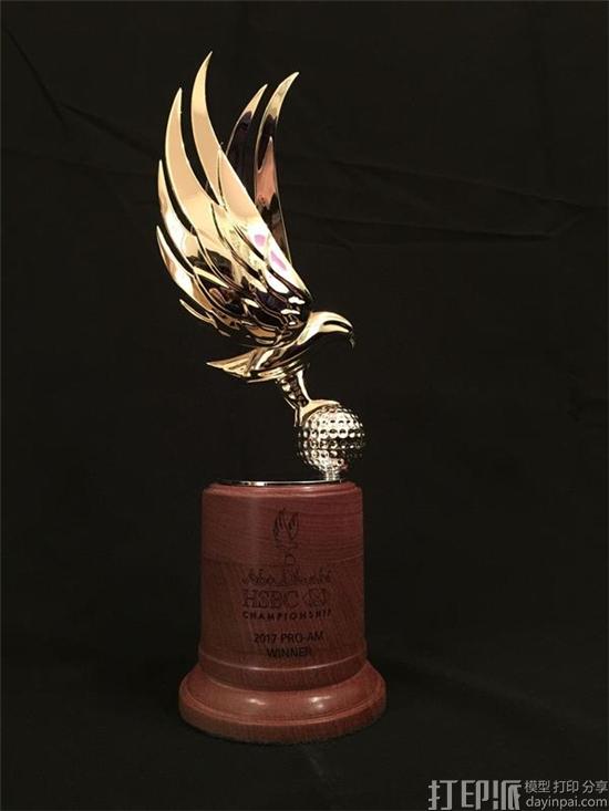 英国3D打印公司isodo3D用3D打印复制阿布扎比高尔夫球赛冠军奖杯