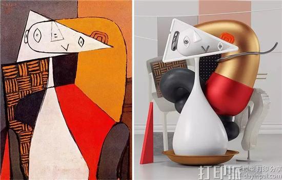 让名画立体起来 艺术家推出3D打印版“毕加索画作”