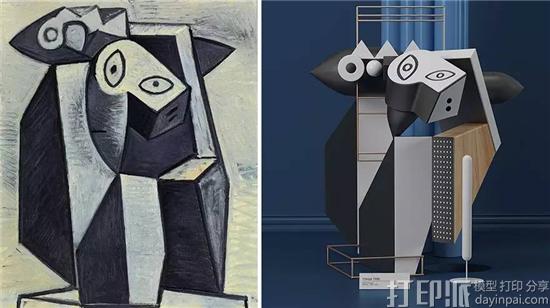 让名画立体起来 艺术家推出3D打印版“毕加索画作”