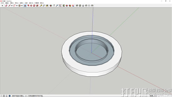 SketchUp建模教程——绘制胶带圆环3D模型