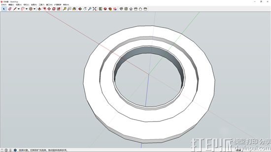 SketchUp建模教程——绘制胶带圆环3D模型