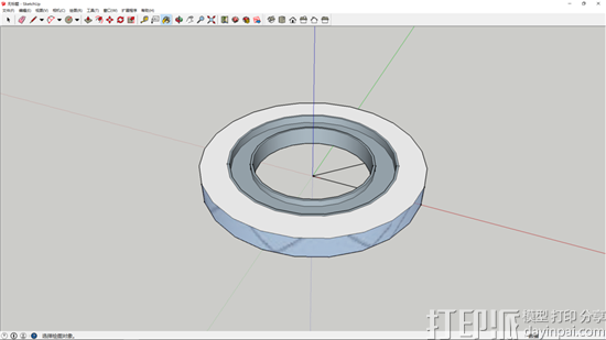 SketchUp建模教程——绘制胶带圆环3D模型