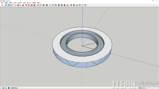 SketchUp建模教程——绘制胶带圆环3D模型