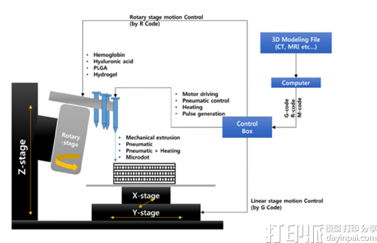 韩国研究人员开发出开源的多材料生物3D打印机