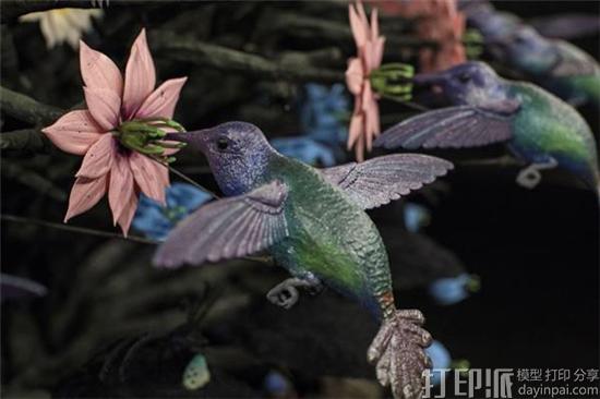 知名英国艺术家展出3D打印西洋镜作品 完美展现繁花与群鸟之美