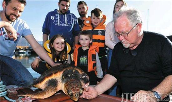 爱尔兰水族馆为曾遭鲨鱼攻击的残疾海龟3D打印鳍状假肢 爱尔兰水族馆为曾遭鲨鱼攻击的残疾海龟3D打印鳍状假肢