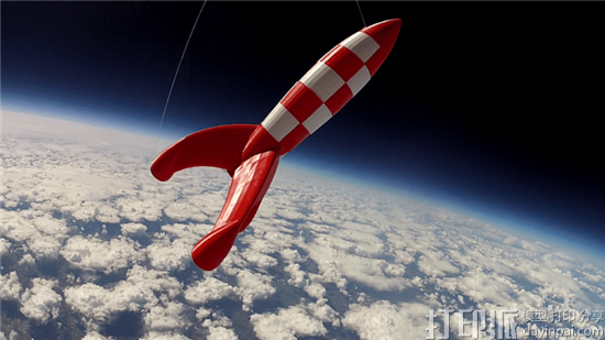 为庆祝新机发布 Tripodmaker将一个自制3D打印火箭送入平流层