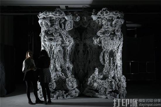 蓬皮杜艺术中心永久收藏耗7吨砂石的“数字怪诞2”3D打印雕塑