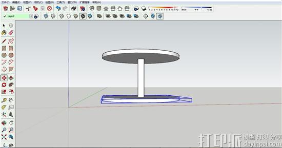 建模教程：使用SketchUp软件设计一个茶几3D模型