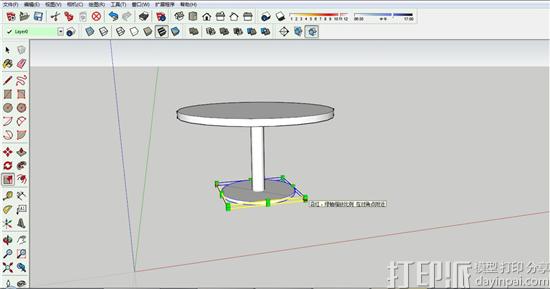 建模教程：使用SketchUp软件设计一个茶几3D模型