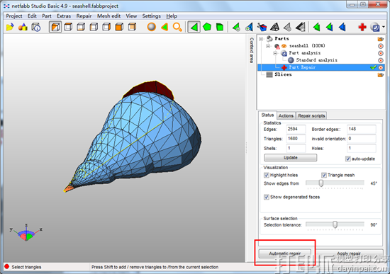 Netfabb软件的3D模型修复功能怎么用？