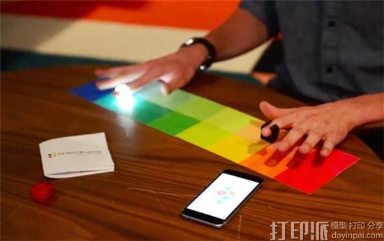 研究生开发出3D打印音乐指环Specdrums 触摸不同颜色进行播放