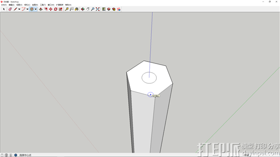 SketchUp建模教程——绘制铅笔的3D模型