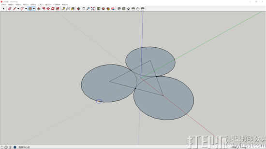 SketchUp软件建模教程：绘制一个蘑菇云的3D模型