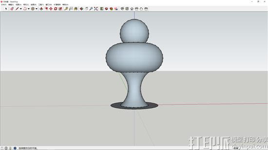 SketchUp软件建模教程：绘制一个蘑菇云的3D模型