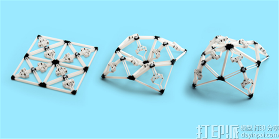 苏黎世研究人员成功开发出能受控改变自身形状能承重的4D打印结构
