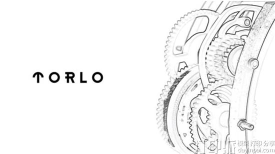 创客设计并3D打印出双色简约款式的3D打印时钟TORLO