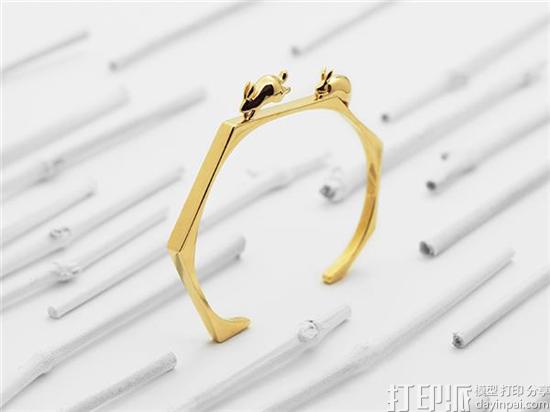 纽约设计师发布最新首饰作品——兔子和建筑主题的3D打印戒指