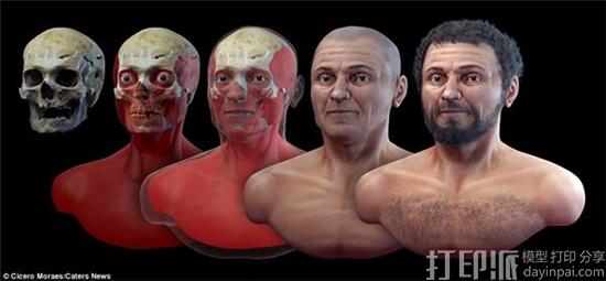 科学家利用3D扫描技术再现维苏威火山喷发中罹难男子的面容