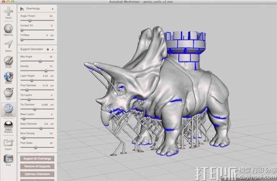 3D打印模型的支撑结构有哪几种类型？各有什么特点？