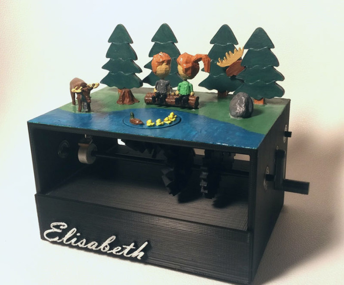 独特的礼物 国外创客为异地恋女友3D打印一个自动机玩具 独特的礼物 国外创客为异地恋女友3D打印一个自动机玩具