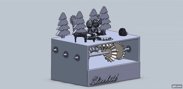 独特的礼物 国外创客为异地恋女友3D打印一个自动机玩具 独特的礼物 国外创客为异地恋女友3D打印一个自动机玩具