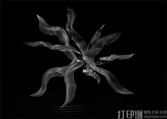 日本艺术家最新创作出效果惊艳的3D打印光雕塑作品