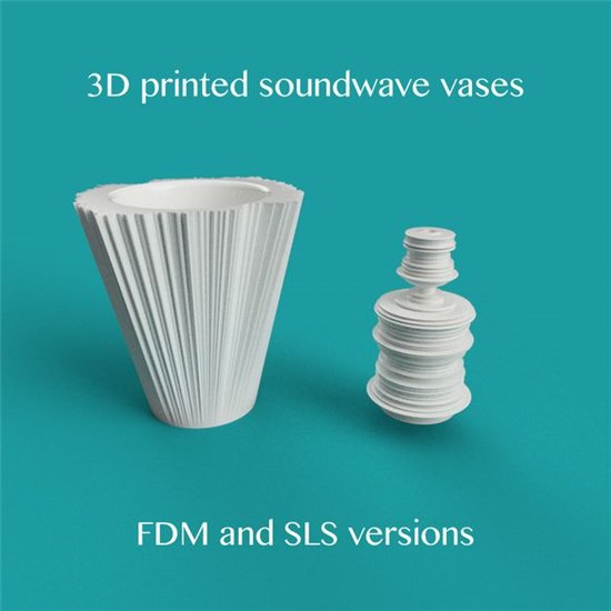 “看见”你的声音 美国设计师制作3D打印声波花瓶