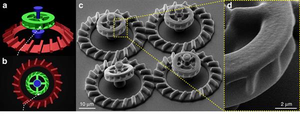 罗马第一大学用光驱动大肠杆菌来推动3D打印微电机
