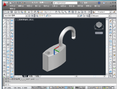 AutoCAD建模教程：绘制锁模型