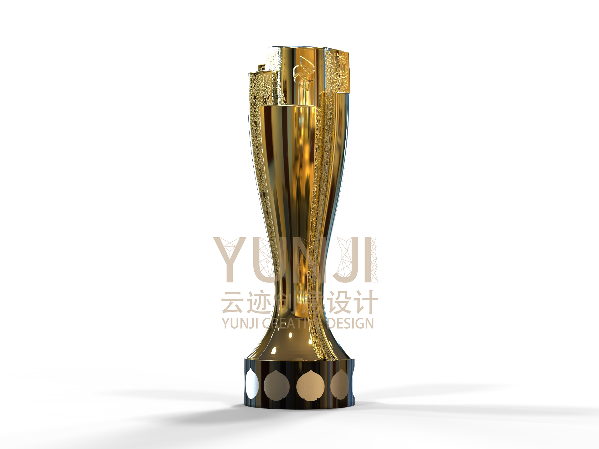 云迹创意3D打印奖杯 助战人民数字杯城市精英足球赛